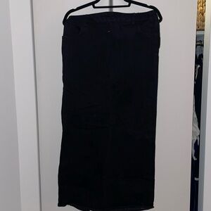 Zara Straight Denim Maxi Skirt